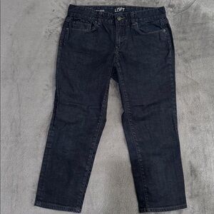 LOFT Dark Blue Women's Sz 6/28 Curvy Crop  Jeans Everyday Wear Fall Staple